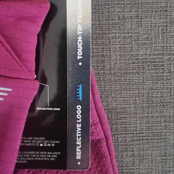 New Balance Women Pink Grid Fleece Touch -Tip Technology Gloves Size Large - Picture 9 of 14